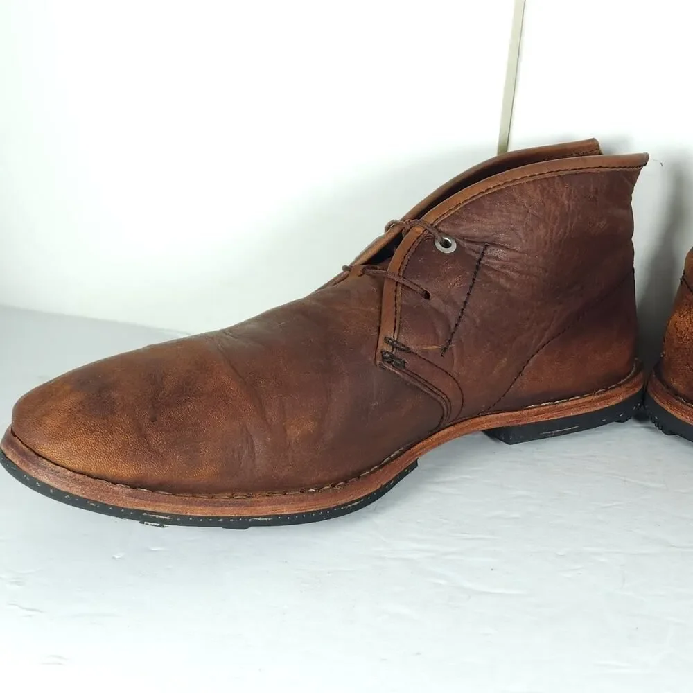 Timberland Boot Co. Men's Wodehouse US10 Brown Leather LaceUp Chukka Ankle Boots